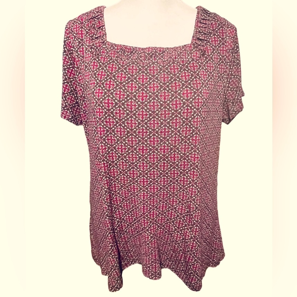 Croft & Barrow short sleeve pullover blouse